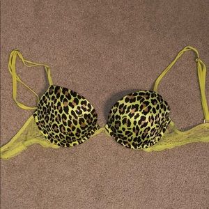 Yellow cheetah Pink Victoria Secret Bra